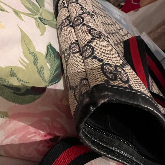 Authentic Vintage Gucci Sherry Tote Bag Blue & Red leather - Picture 11 of 12